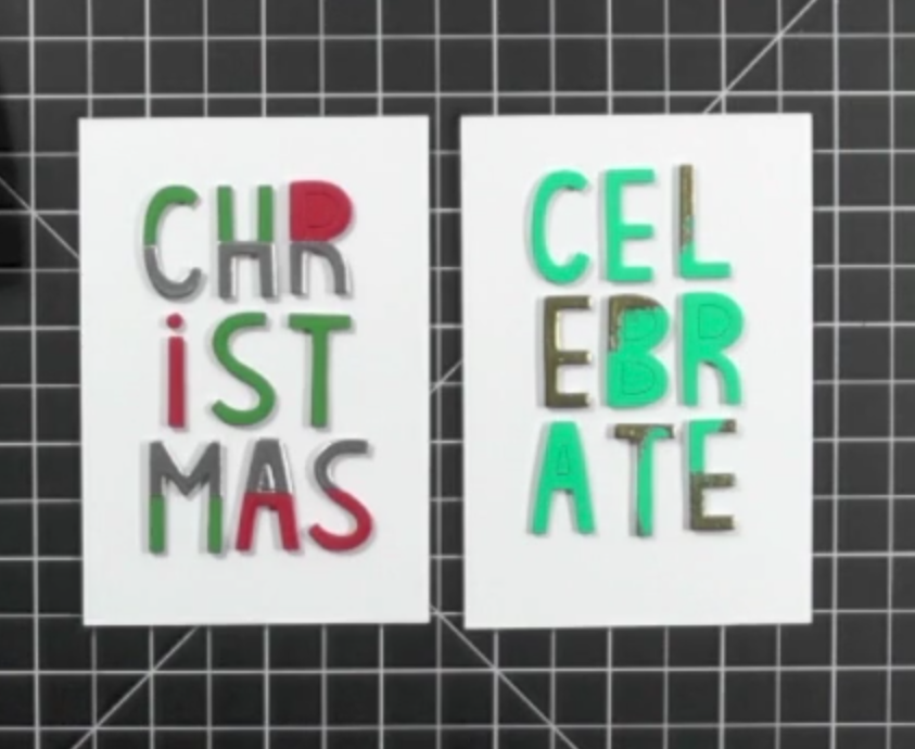 Embossed Highlights for a Modern Christmas Card